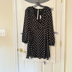 Express polka dot dress NWT